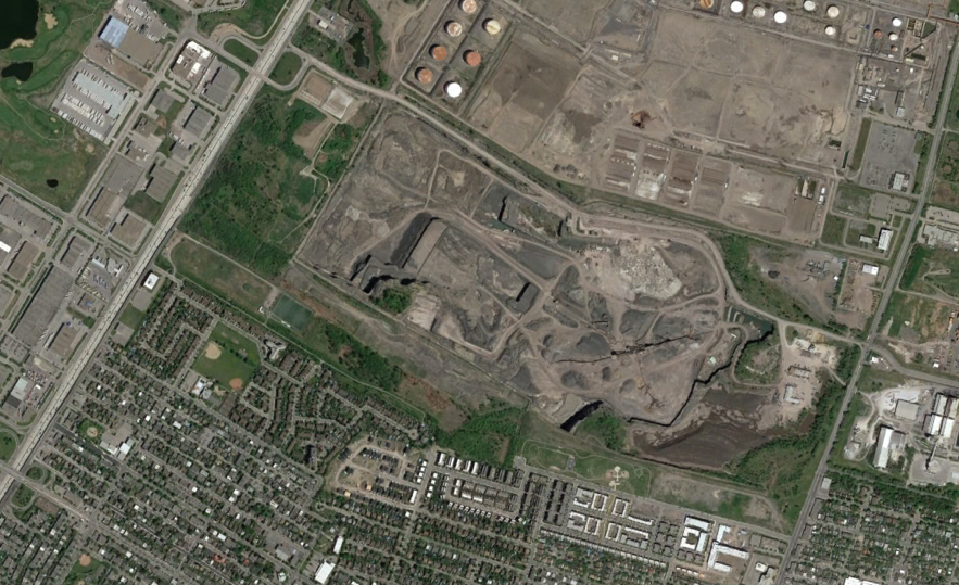 Overview of the geographical area sorrounding the Lafarge quarry in montreal